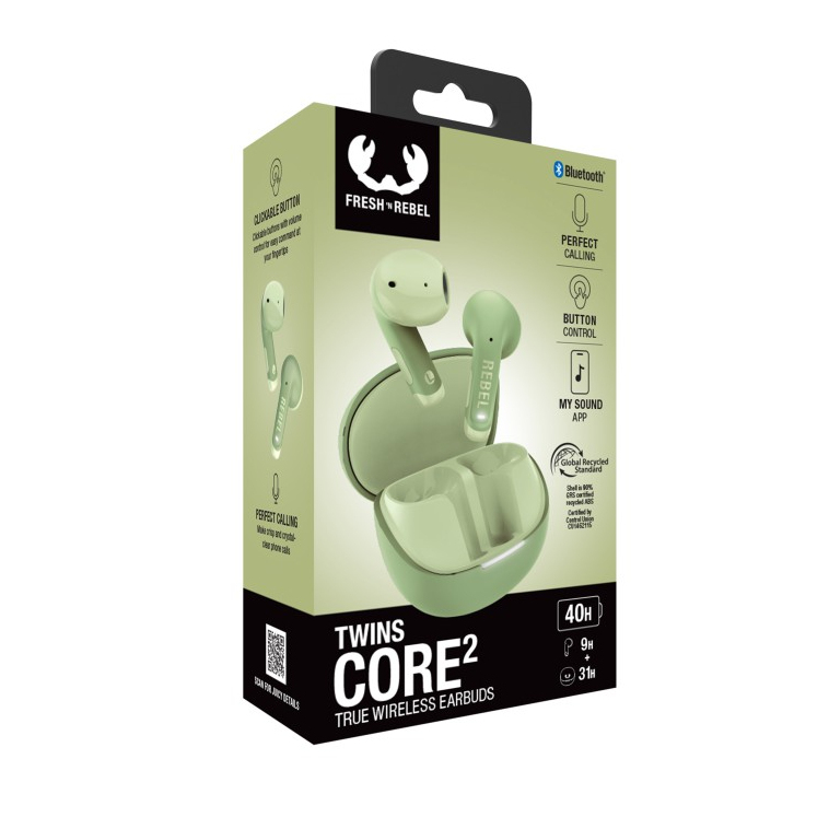 Oordopjes FRESH N REBEL Twins Core 2 wild green
