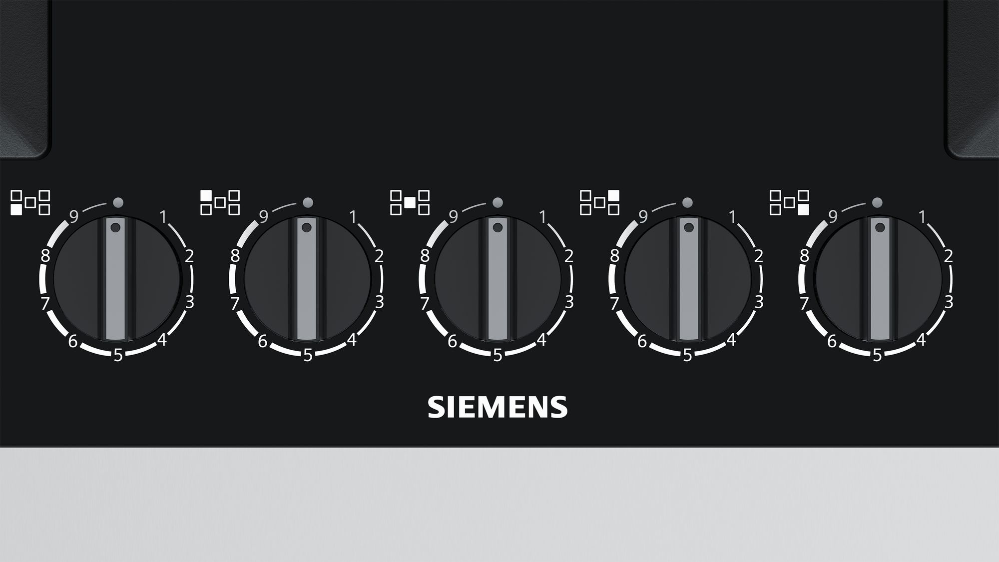 Siemens EP7A6QB20 plaque Noir Intégré Gaz 5 zone(s)