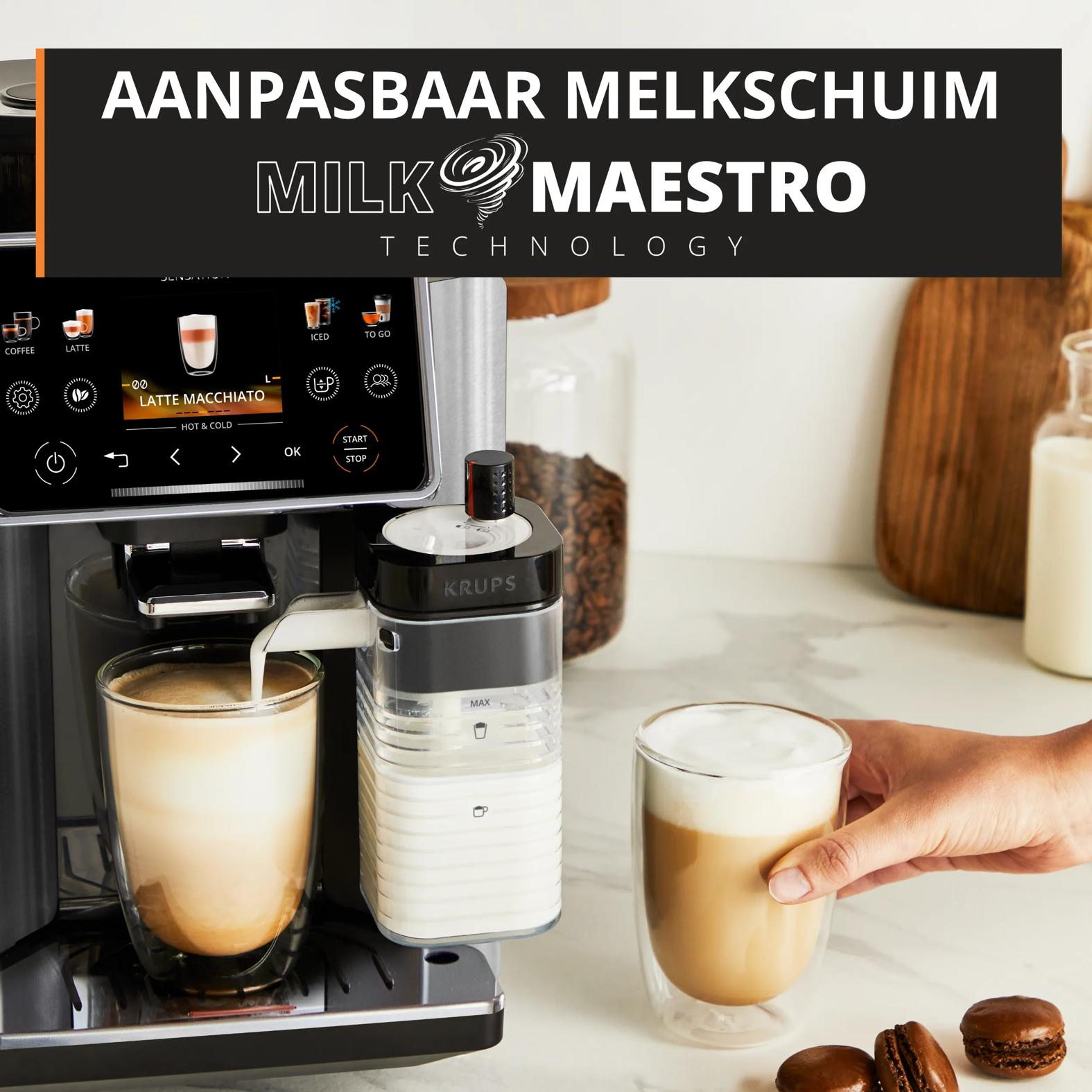 Espressomachine KRUPS EA918GE0 Sensation Elite / Aluminium
