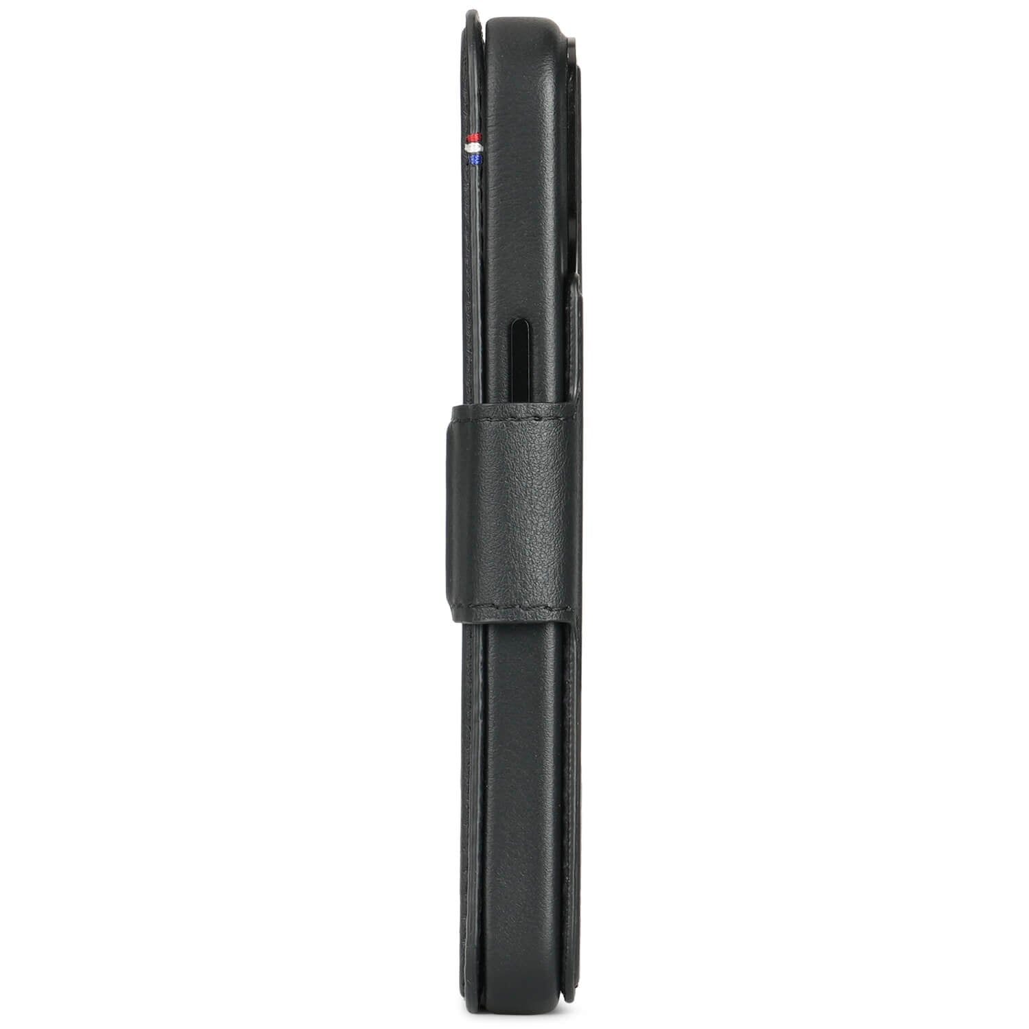 Decoded iPhone 15, housse cuir wallet amovible, noir