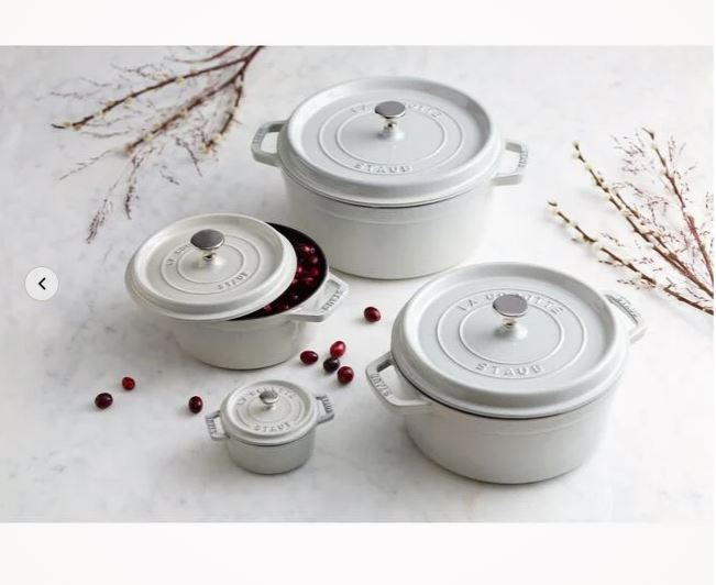 Staub cocotte rond 28 cm white truffle