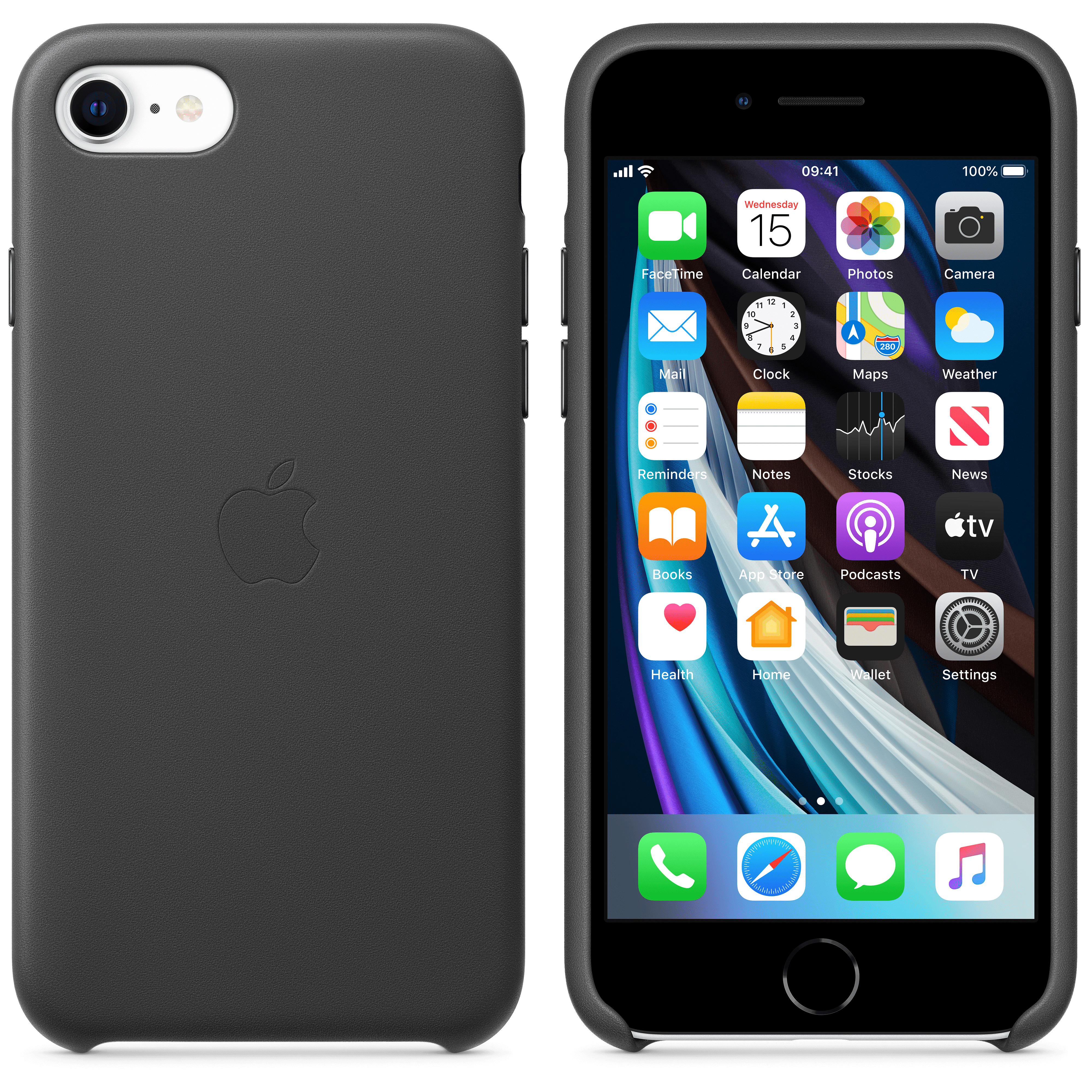 Cover APPLE MXYM2ZM/A iPhone SE 2020 leather Black
