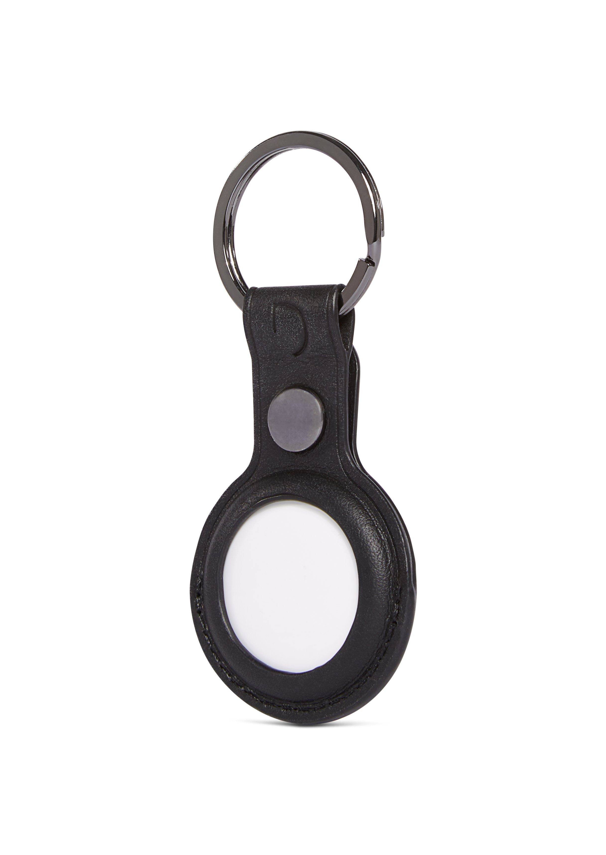 Decoded Leather Keychain Airtag Black