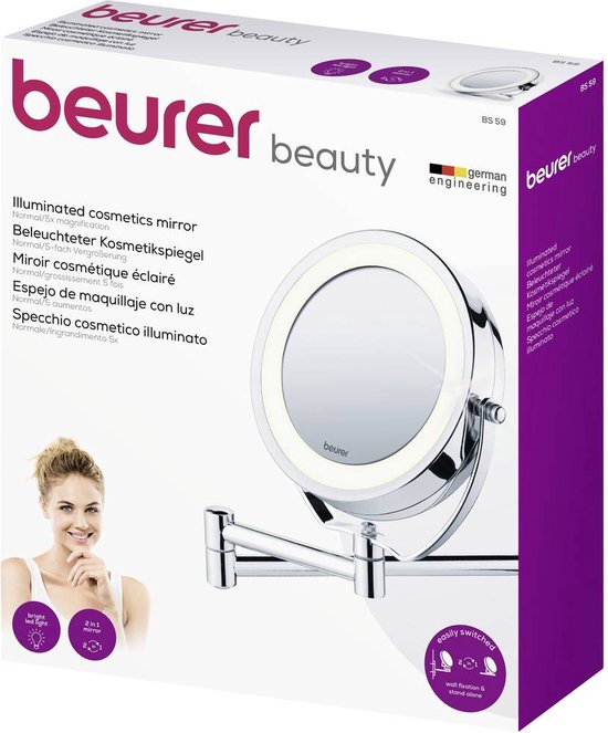 Cosmeticaspiegel BEURER BS59 Zilver