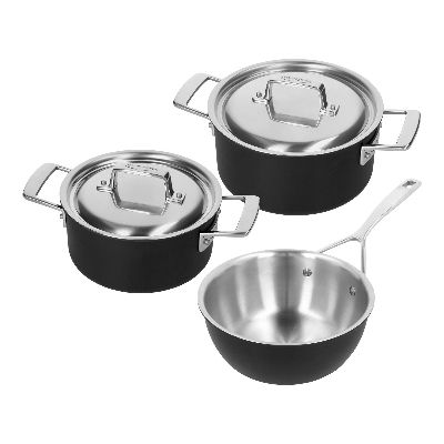 Kookpottenset DEMEYERE SET97903 Black 5 / 3-delig