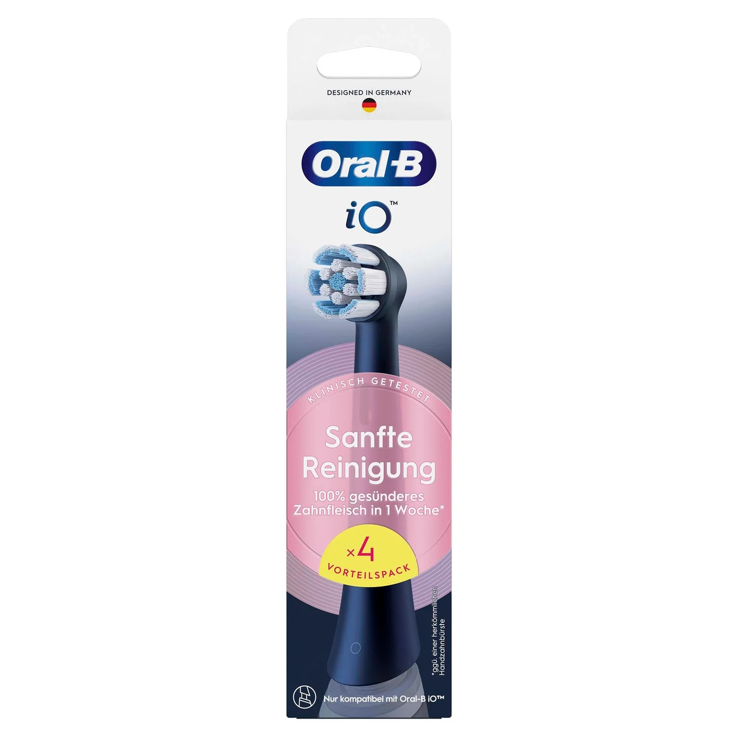 Opzetborstel ORAL-B 133578 iO / zachte reiniging / zwart / 4 stuks