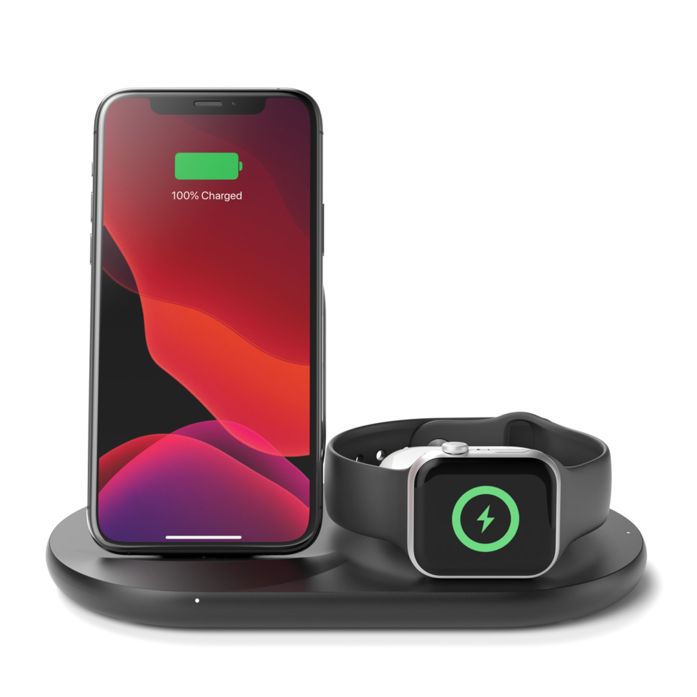 BELKIN 3-in-1 Wireless Pad/Stand/Apple Watch Black