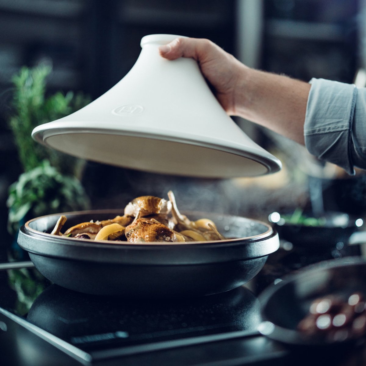 Tajine EMILE HENRY 20.EH776632 Wit deksel 33cm