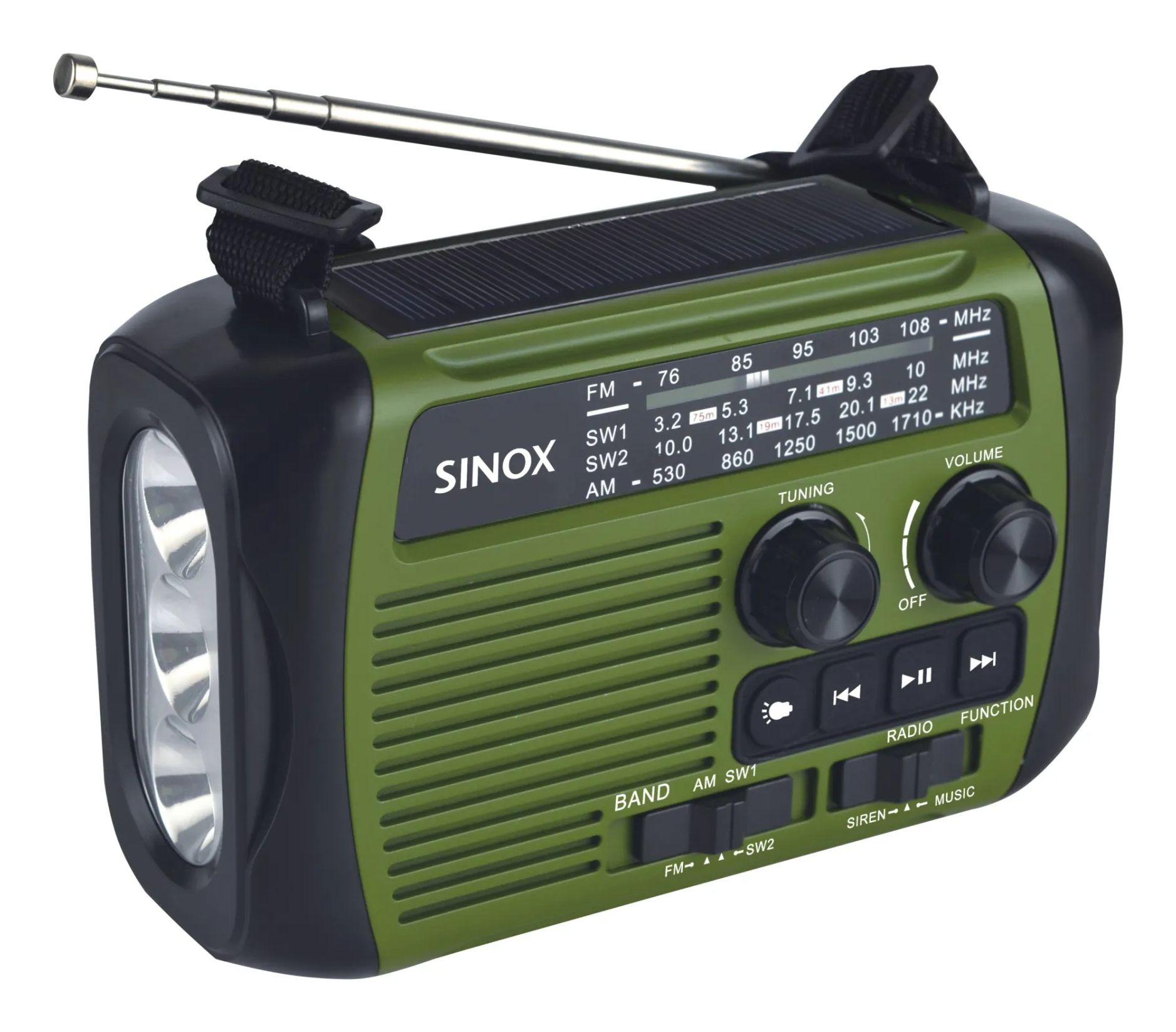 FM/AM radio SINOX SXL5500 groen
