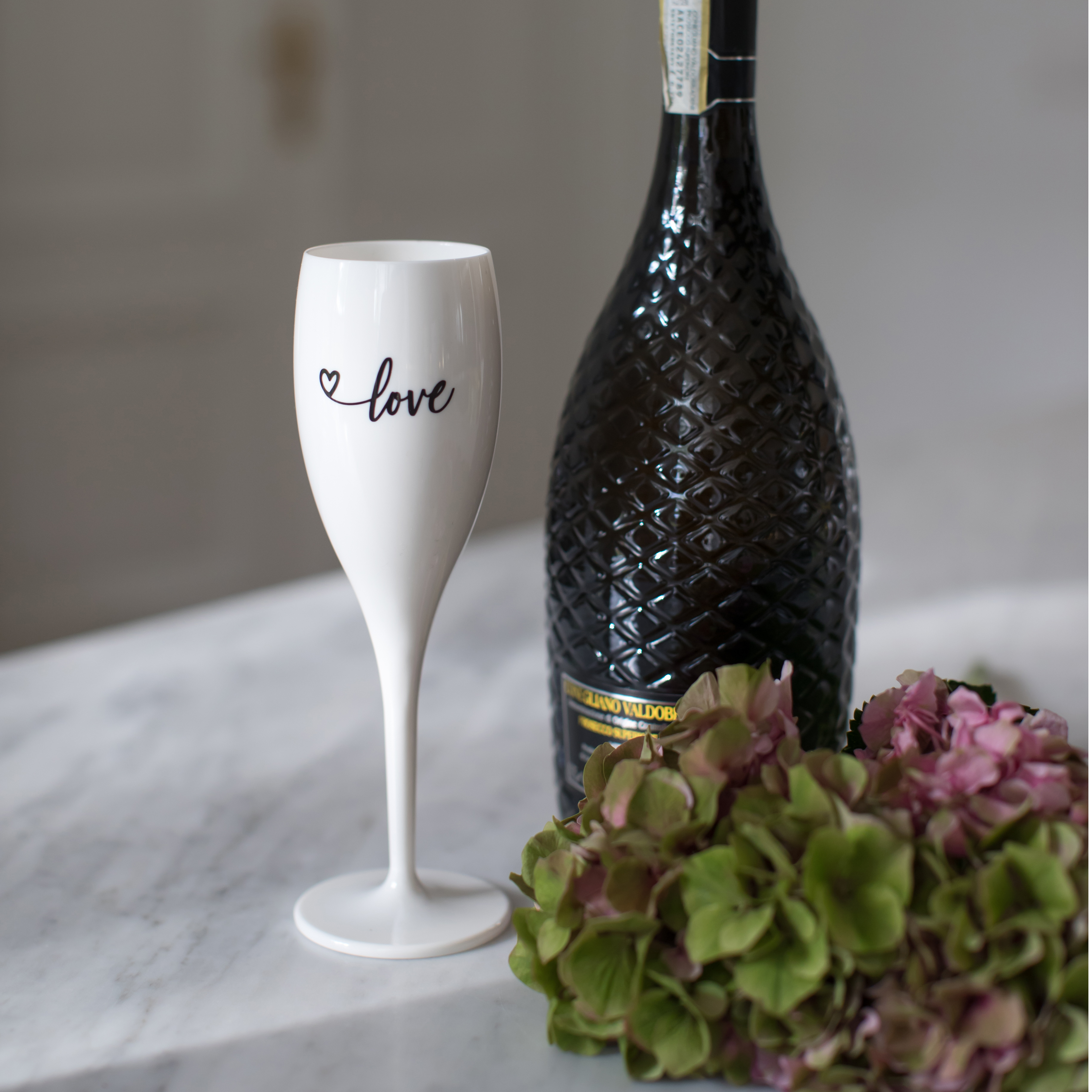 Glas KOZIOL 3439525 Cheers Love 2.0 White 100ml