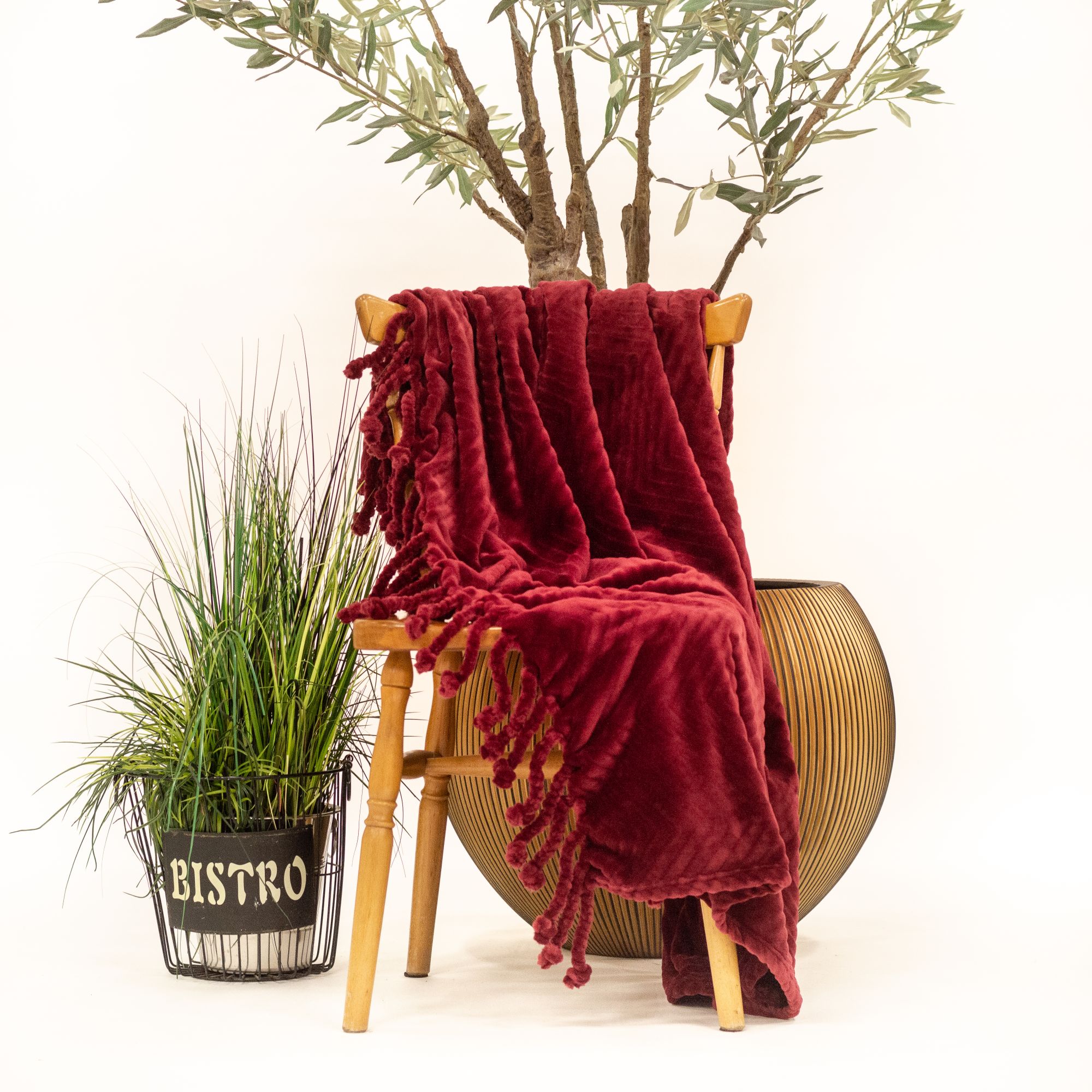 Plaid Dutch Decor ZIGGY Merlot 140x180cm