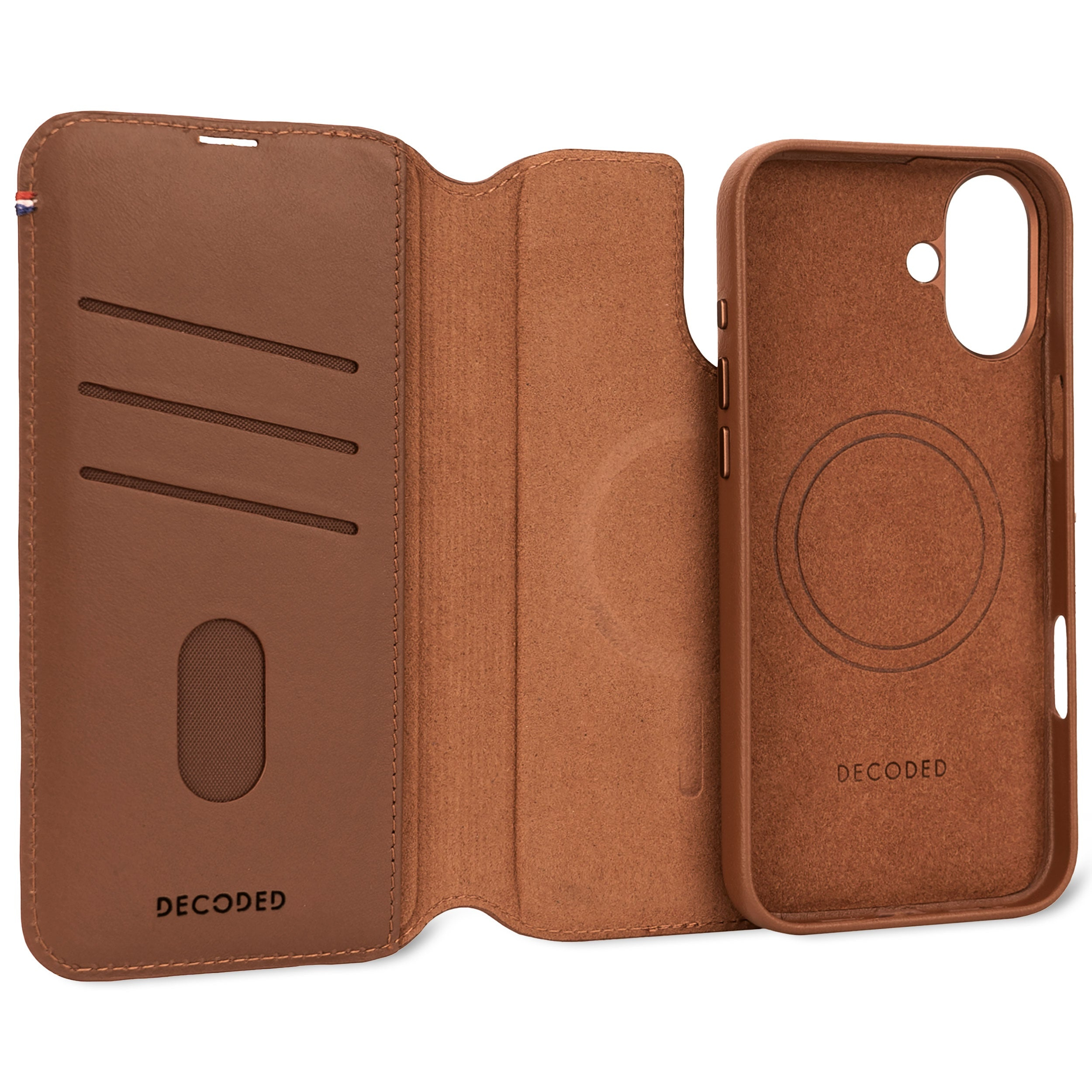 Decoded Leather Detachable Wallet Apple iPhone 16 Tan