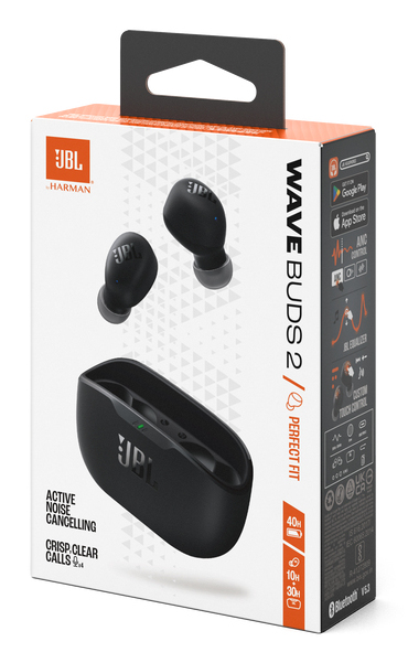 Oordopjes JBL Wave Buds 2 zwart
