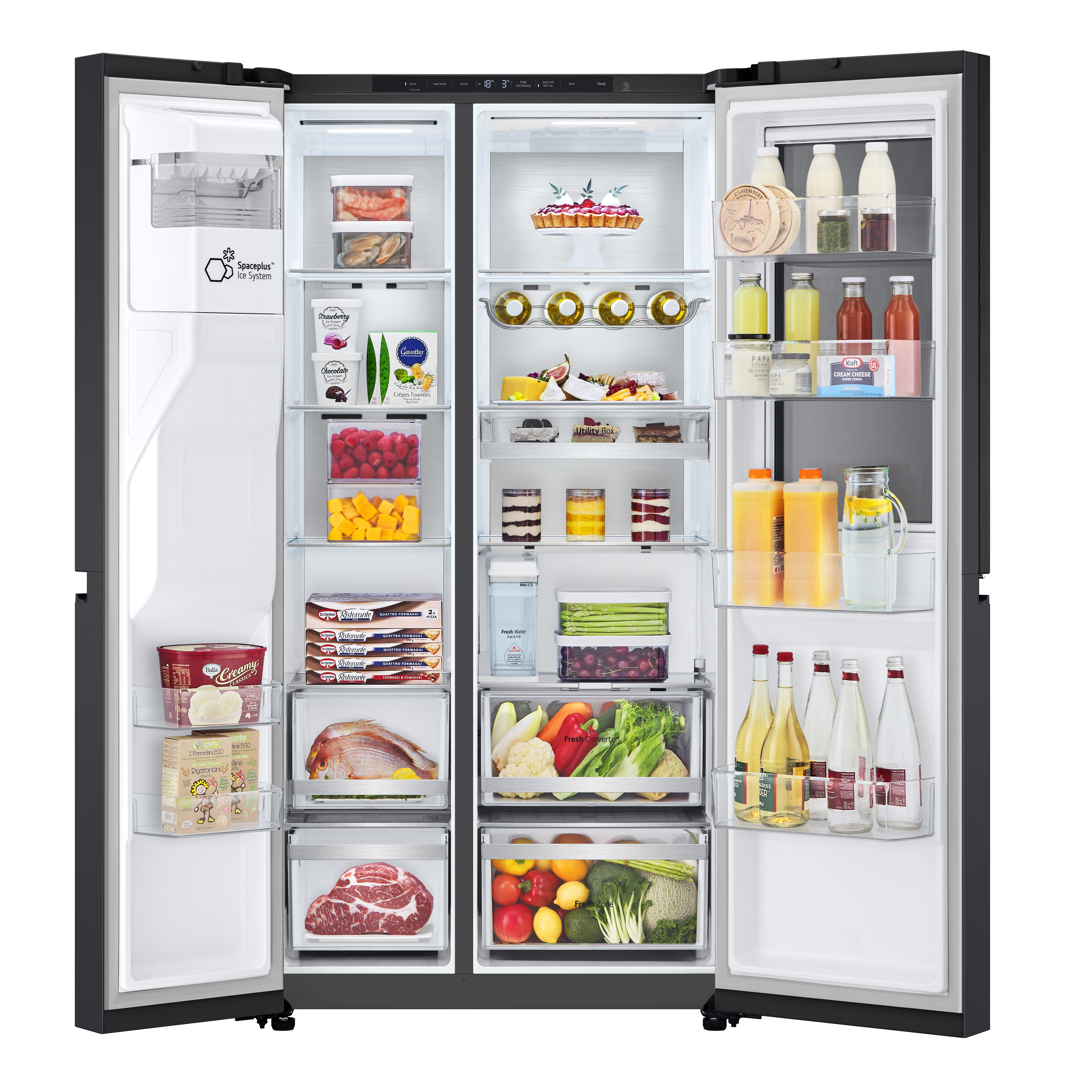 LG InstaView GSXE91EVAD frigo américain Pose libre 628 L D Noir