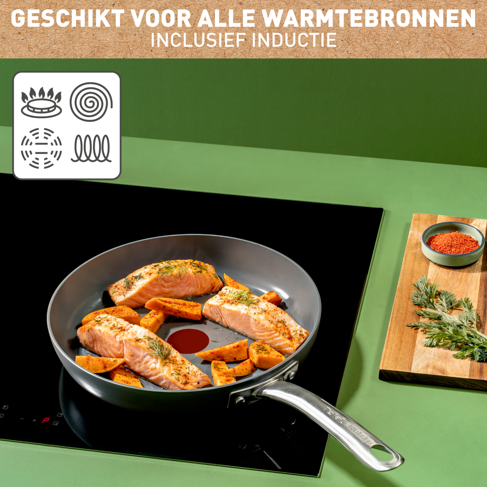 Tefal Renew+ C42404 keramische koekenpan 24 cm - inductie