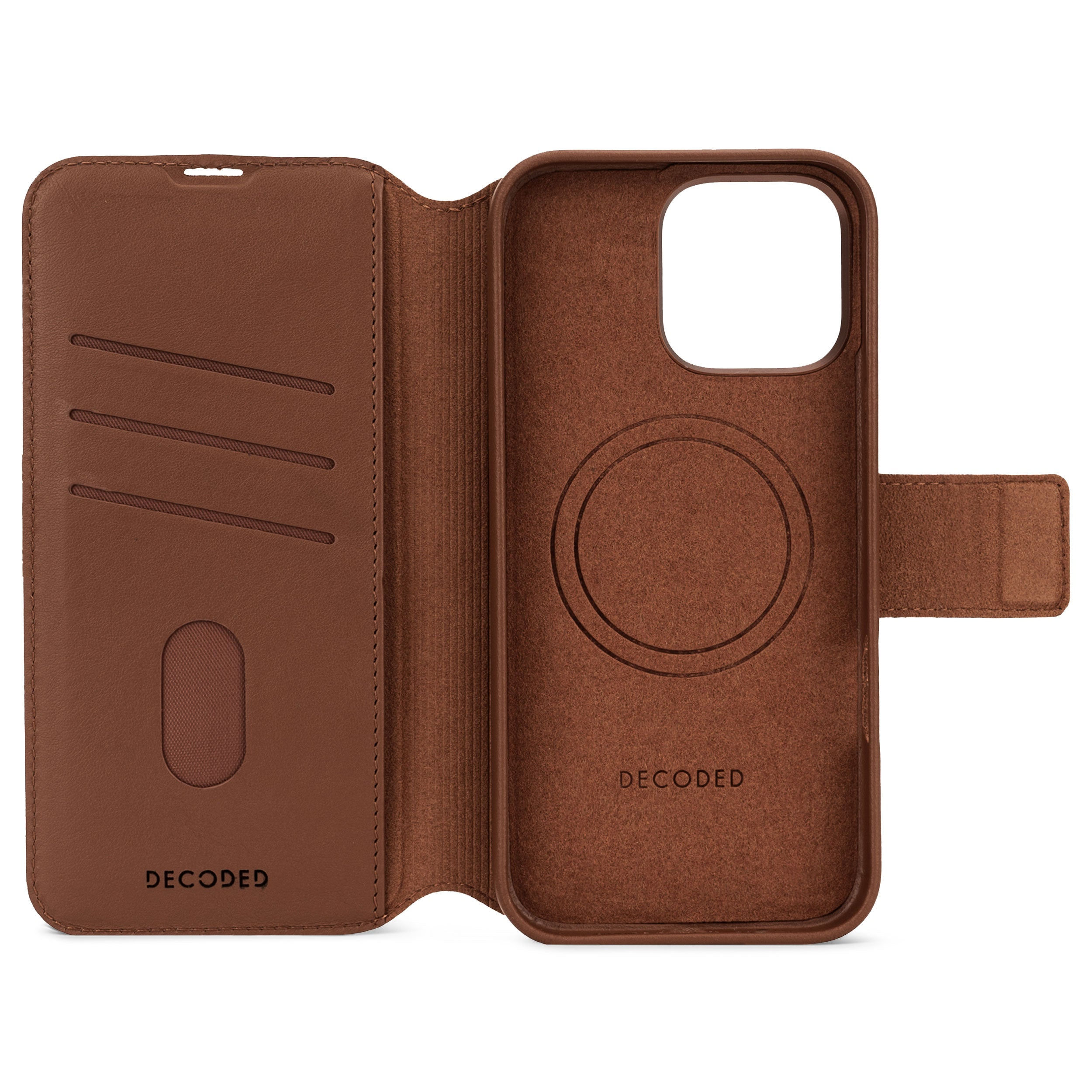 Decoded Leather Detachable Wallet Apple iPhone 16 Pro Max Tan