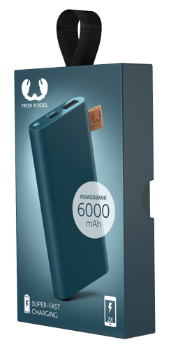 Fresh 'n Rebel 2PB6000PB banque d'alimentation électrique Lithium Polymère (LiPo) 6000 mAh Bleu