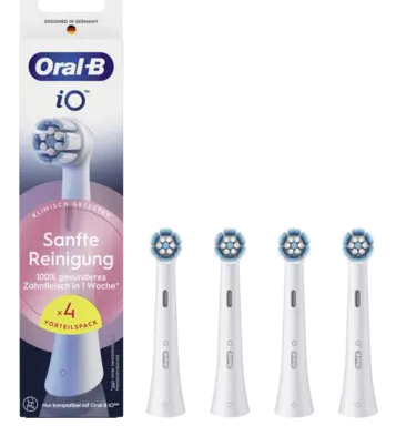 Opzetborstel ORAL-B 163160 iO / zachte reiniging / wit / 4 stuks