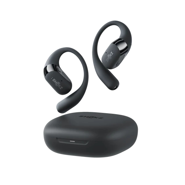 SHOKZ OpenFit 2+ Hoofdtelefoons Draadloos oorhaak, In-ear Oproepen/muziek Bluetooth Zwart