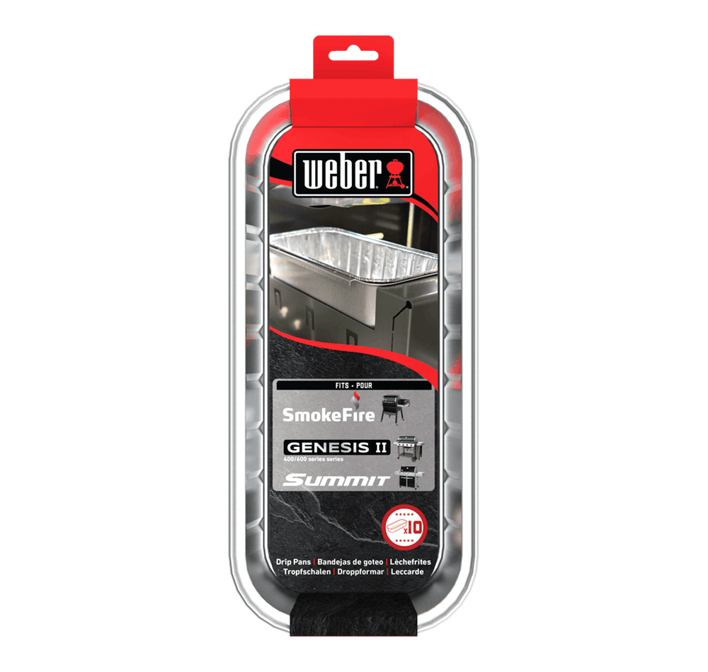 Lekbakjes WEBER 6498 Aluminium voor pellet & summit / (10stuks)
