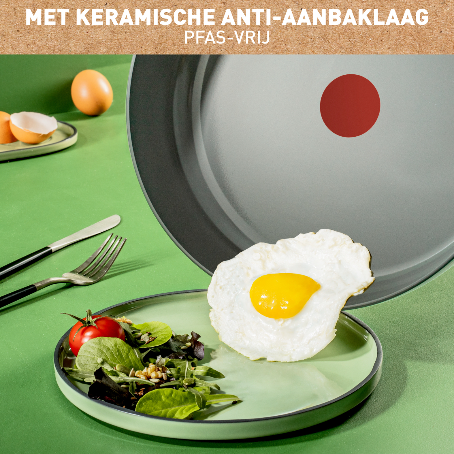 Tefal Renew+ C42404 keramische koekenpan 24 cm - inductie