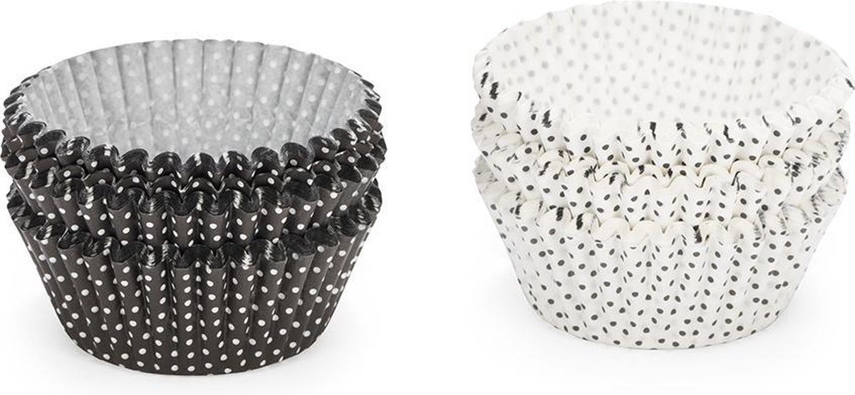 Cakevormpjes PATISSE 11.PA1779 Papier zwart/wit 5cm 200st