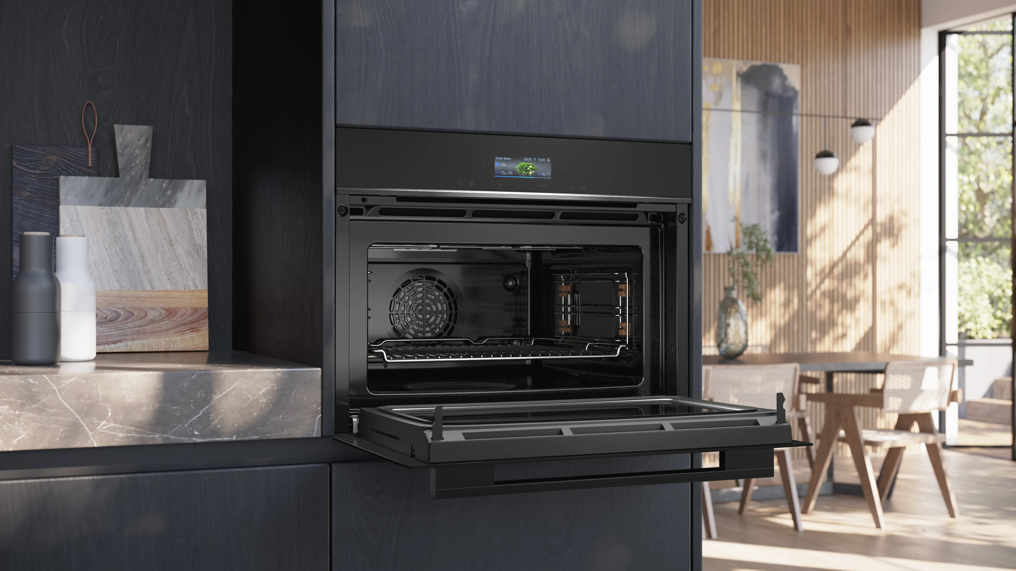 Siemens iQ700 CM724G1B3 oven 45 l 900 W Zwart