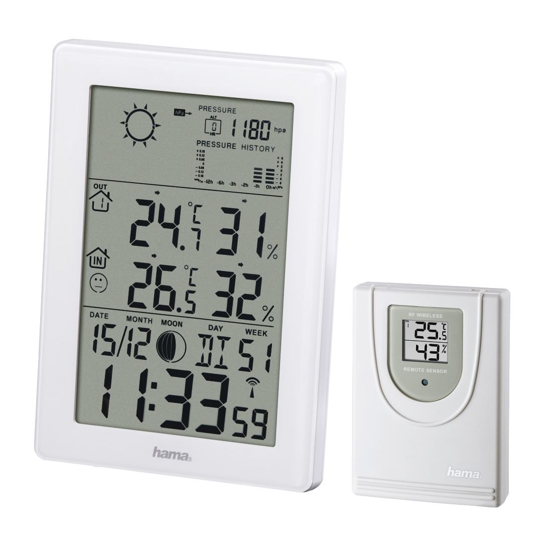 Hama Station météo EWS-3200, blanche