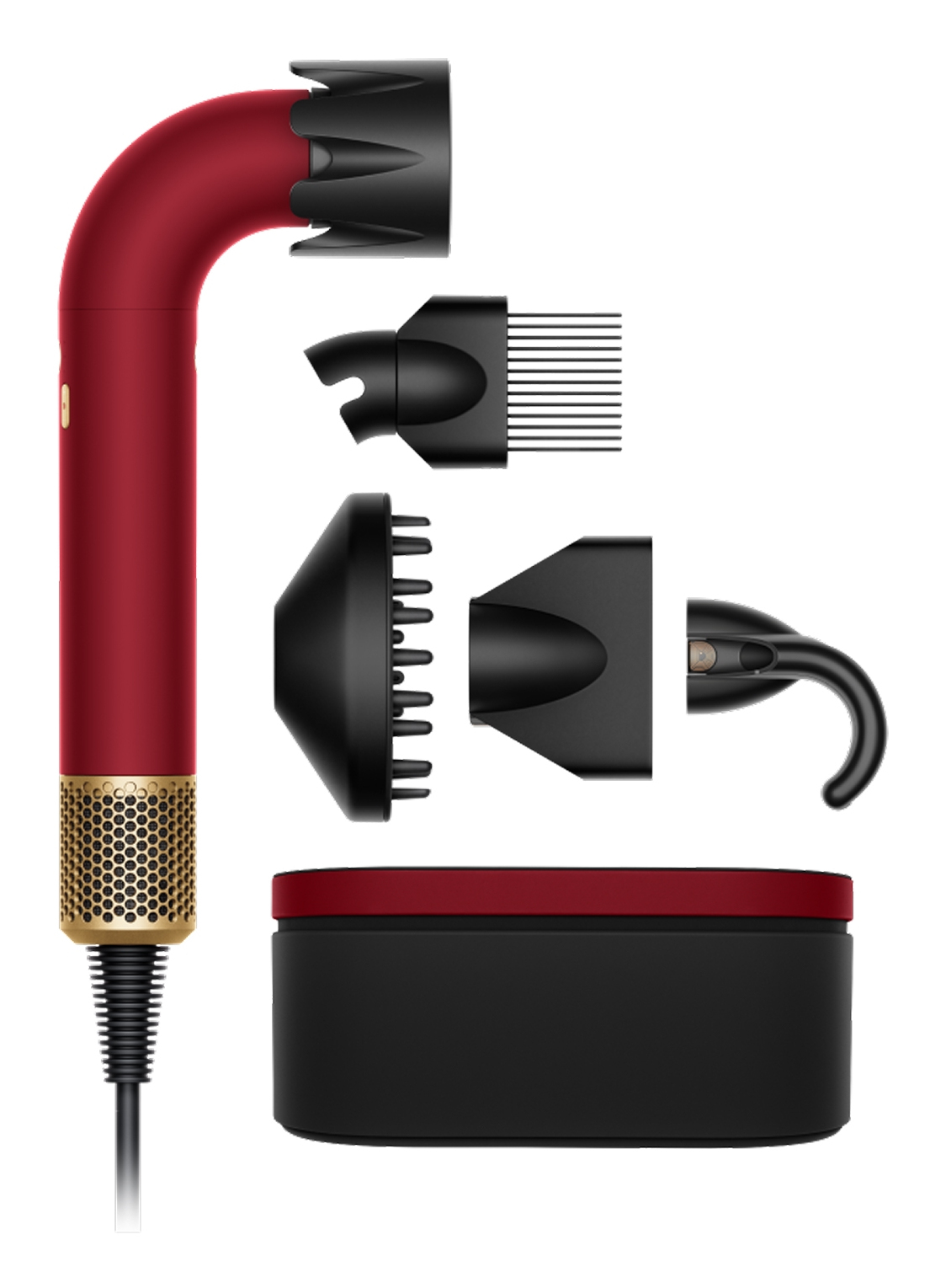 Dyson Supersonic R Curly + Coily haardroger 1700 W Zwart, Goud, Rood