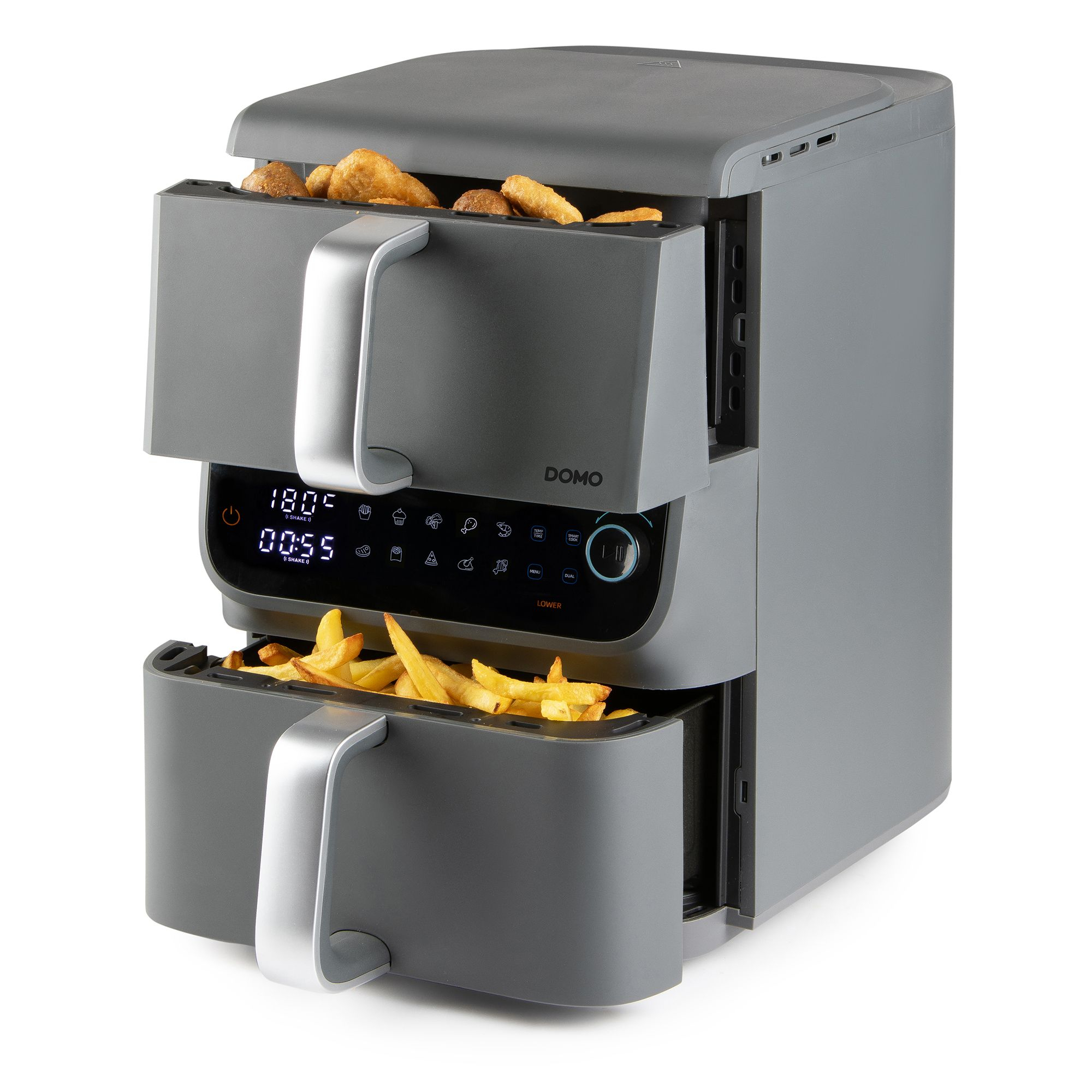 Heteluchtfriteuse Domo DO549FR dubbel verticaal