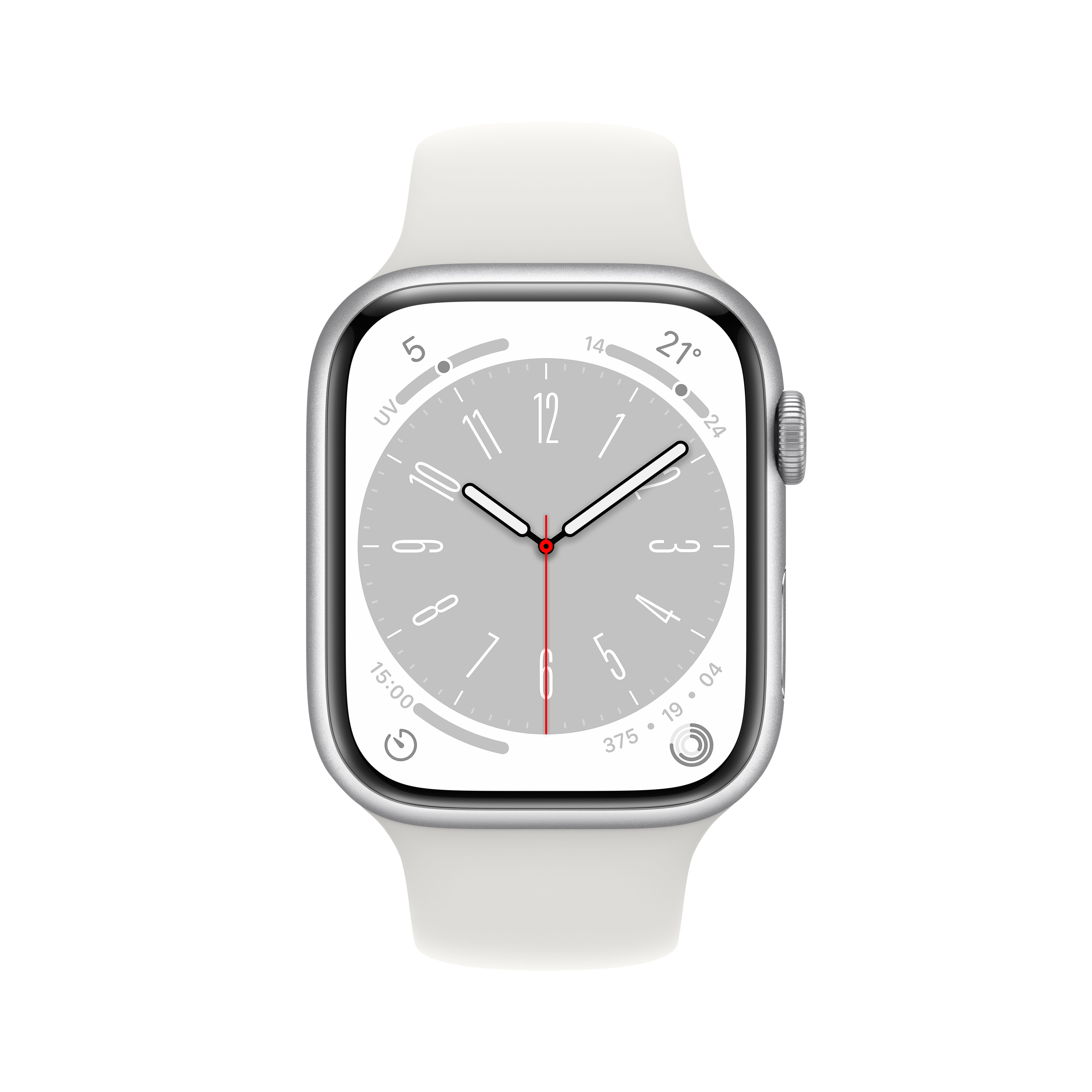 APPLE Watch 8 45mm Silver & Silver Sport Band