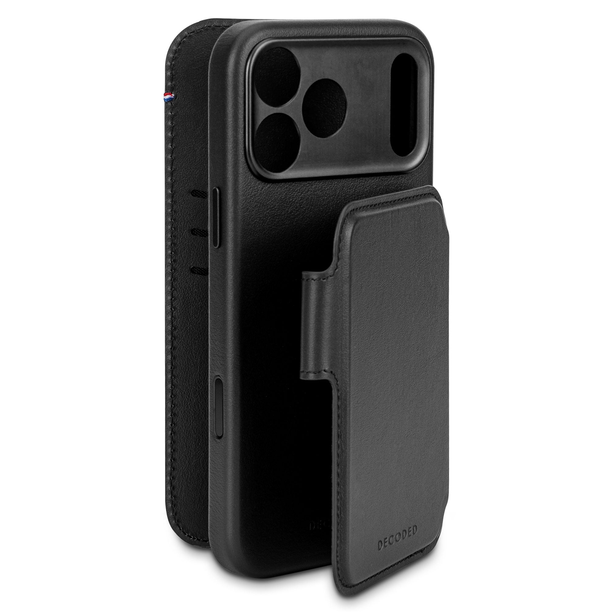 Decoded Leather Detachable Wallet Apple iPhone 18 Pro / 17 Pro Black