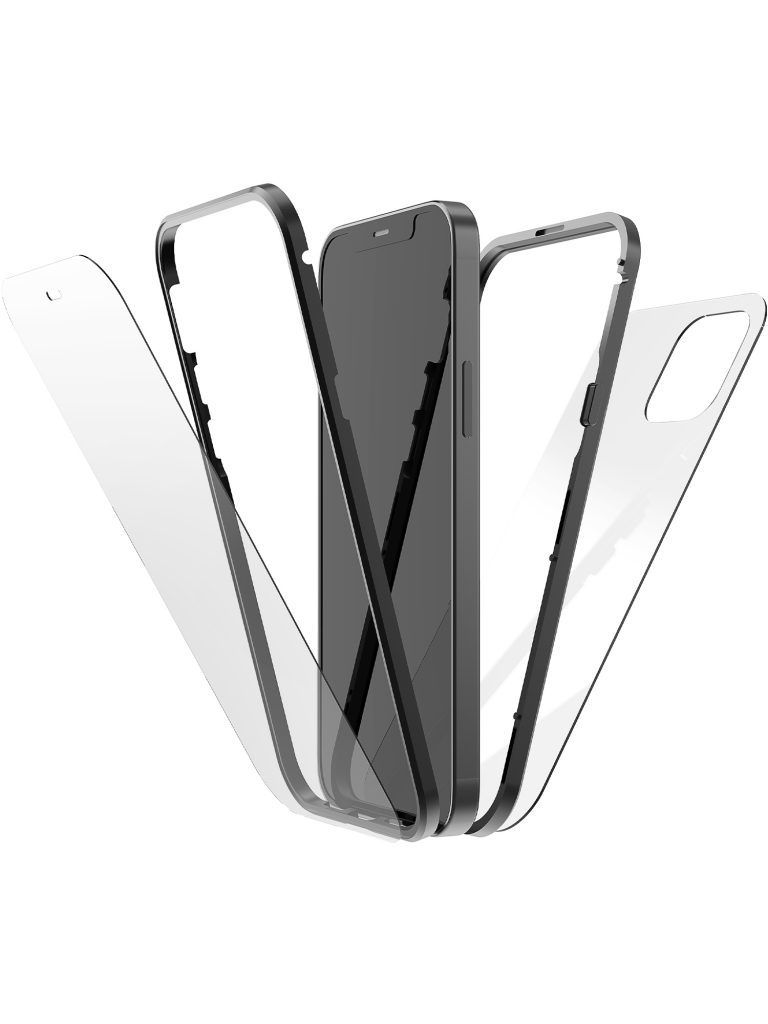 Black Rock Coque de protection 360° Glass pour Apple iPhone 13 Mini, noire