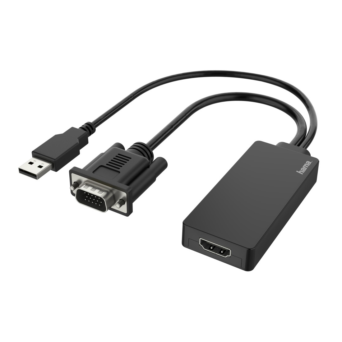 Video-adapter, VGA+USB-stekker - HDMI™-aansluiting, Full-HD