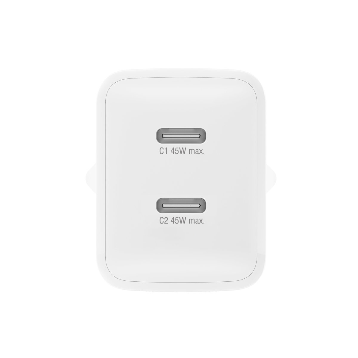 Laadadapter 4Smarts Charger PD Plug Dual 45W GaN 2xC White