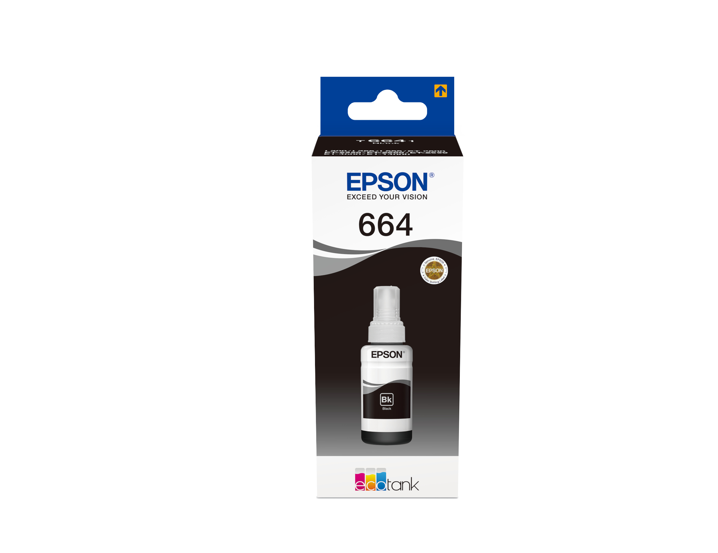 Inktpatroon EPSON C13T664140 Ink Bottle T6641 Zwart 70ml