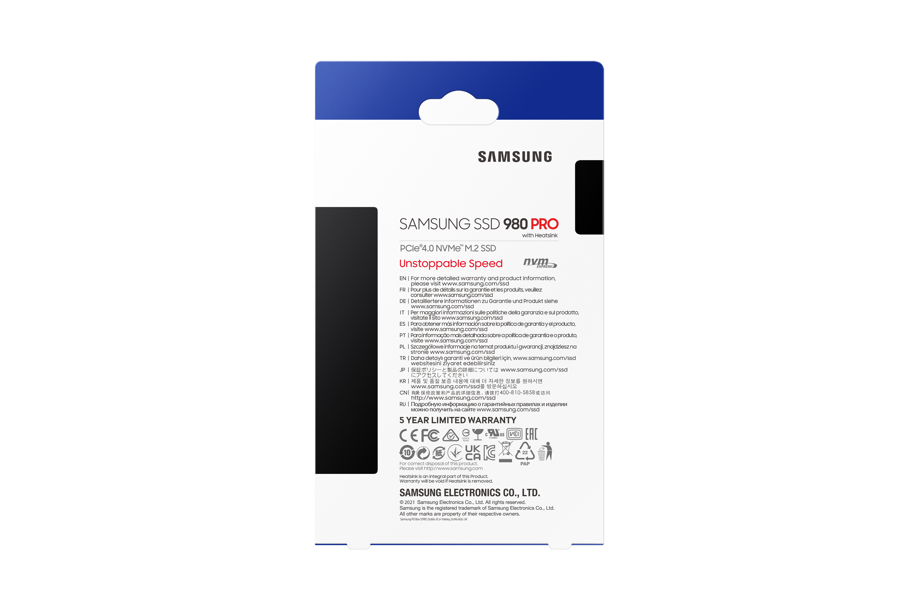 Samsung ssd 980 pro heatsink 2 to