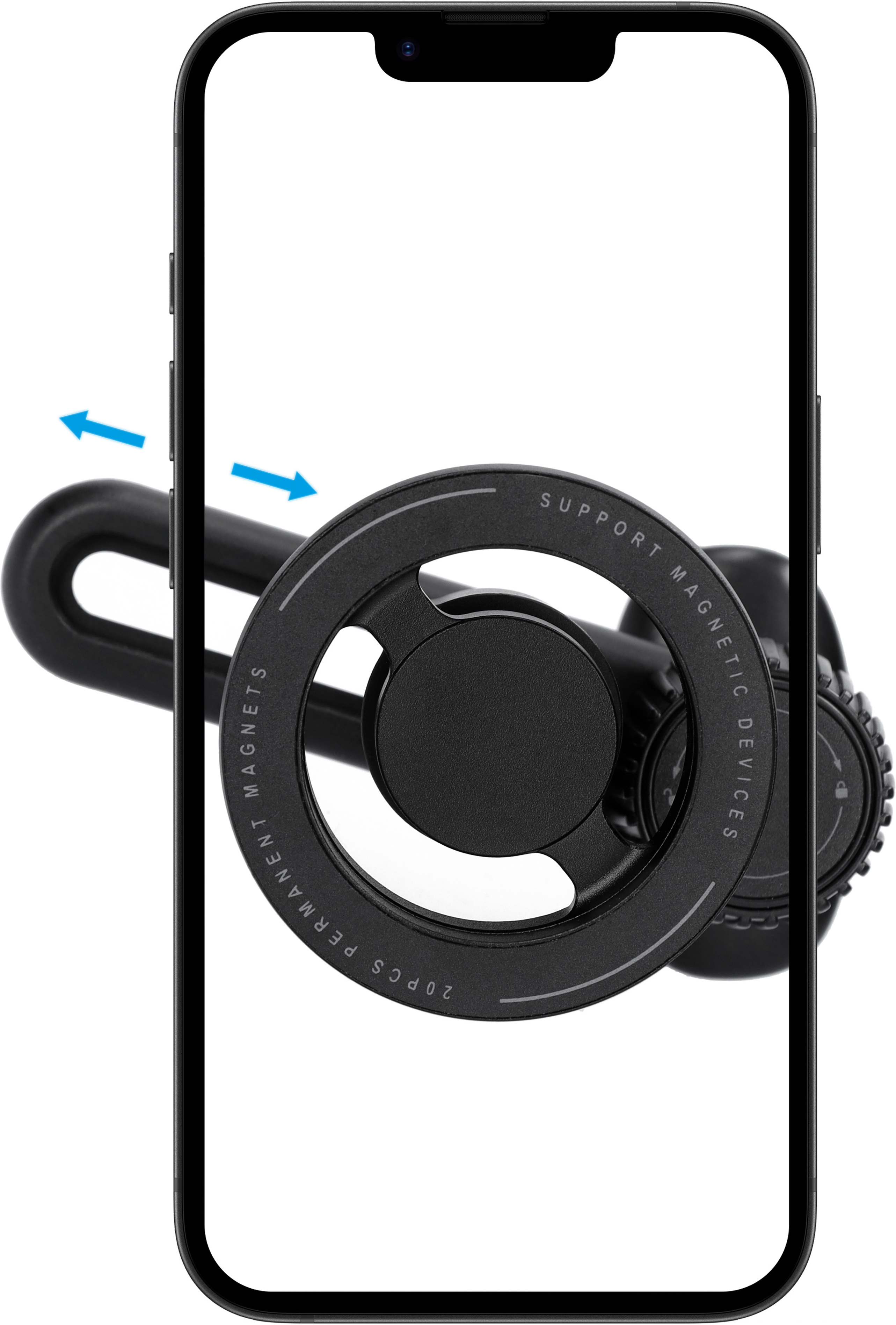 Mobiparts MagSafe Holder with adjustable Air Vent Mount Black