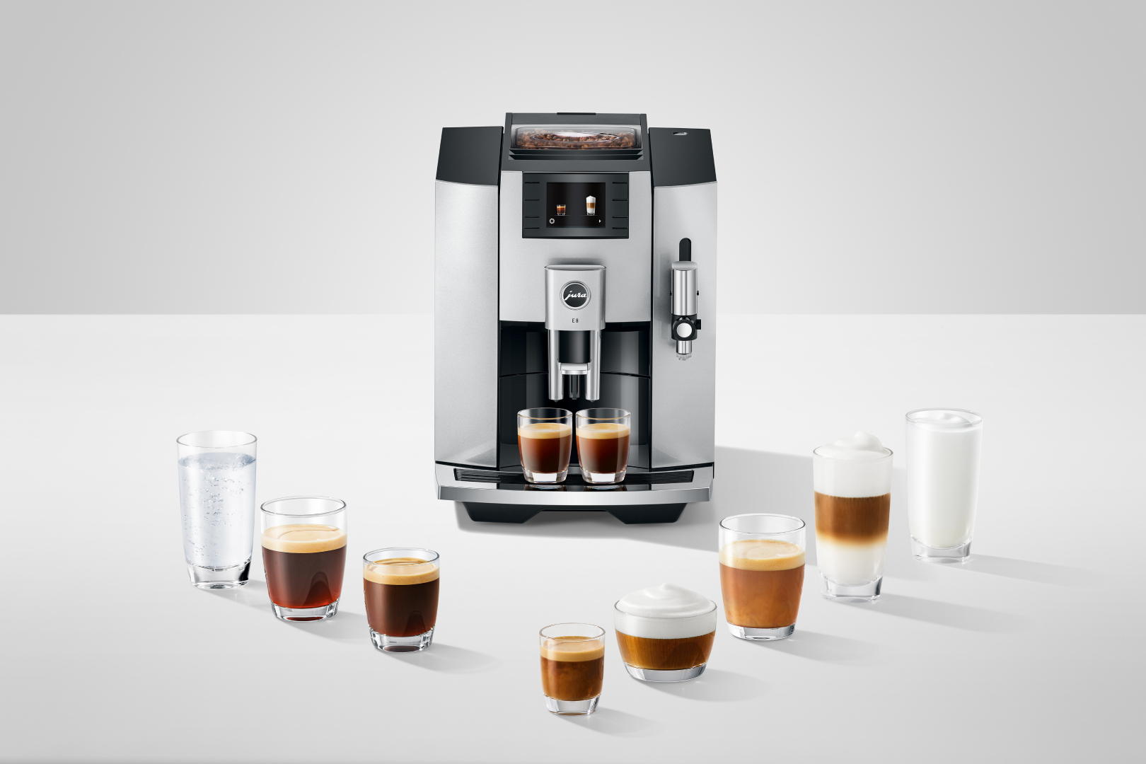 Espresso JURA E8 15336 Moonlight Silver
