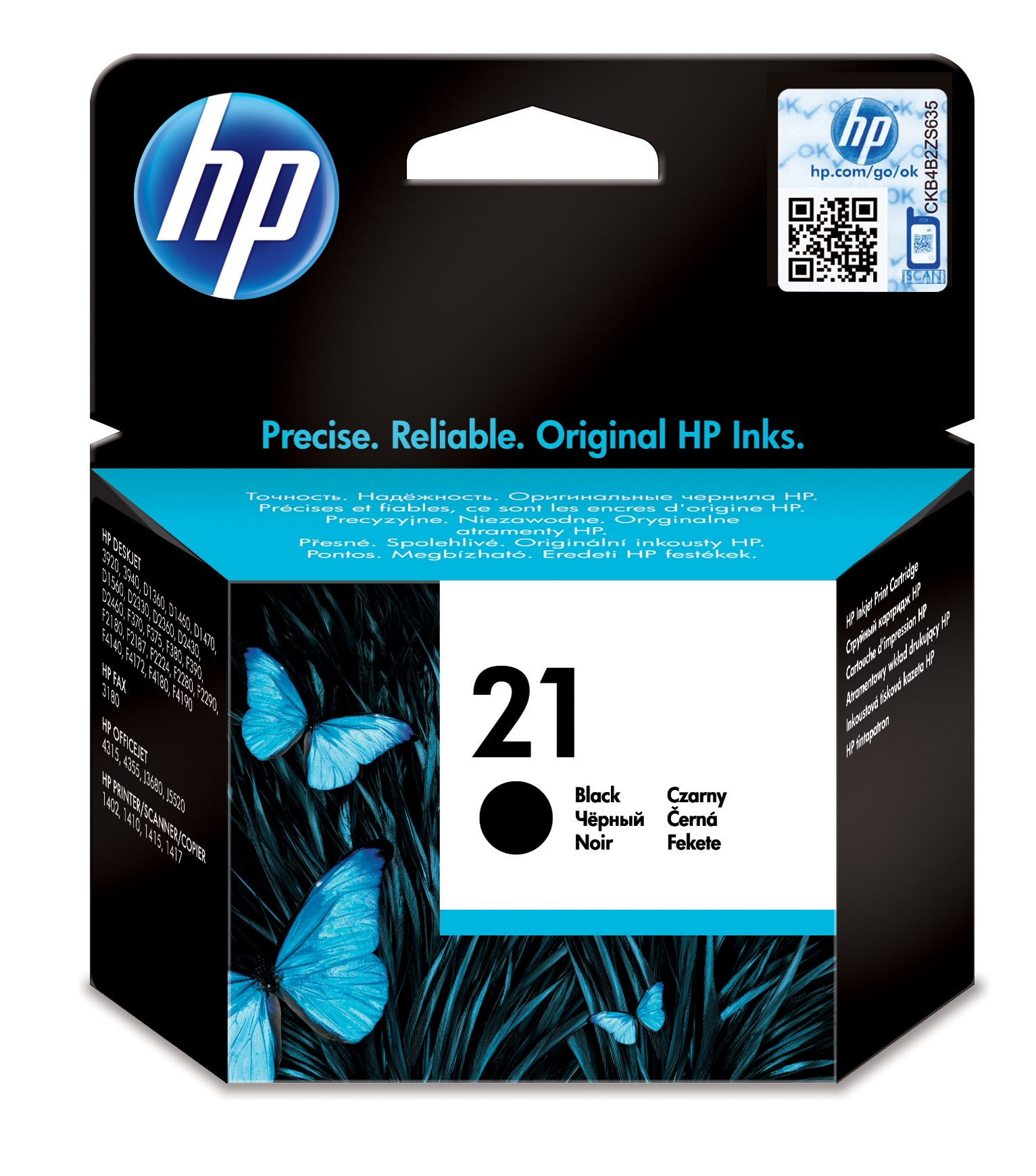 HP 21 originele zwarte inktcartridge