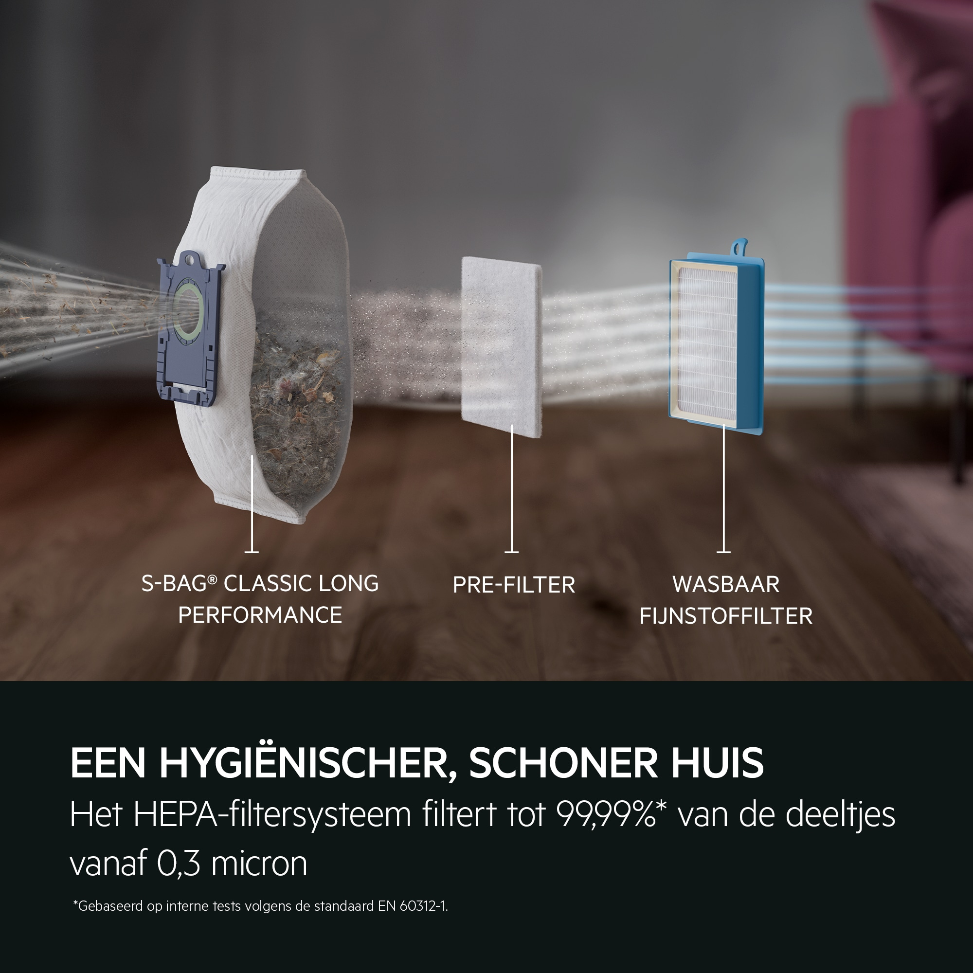Stofzuiger met zak AEG AB61C3CR Clean 6000