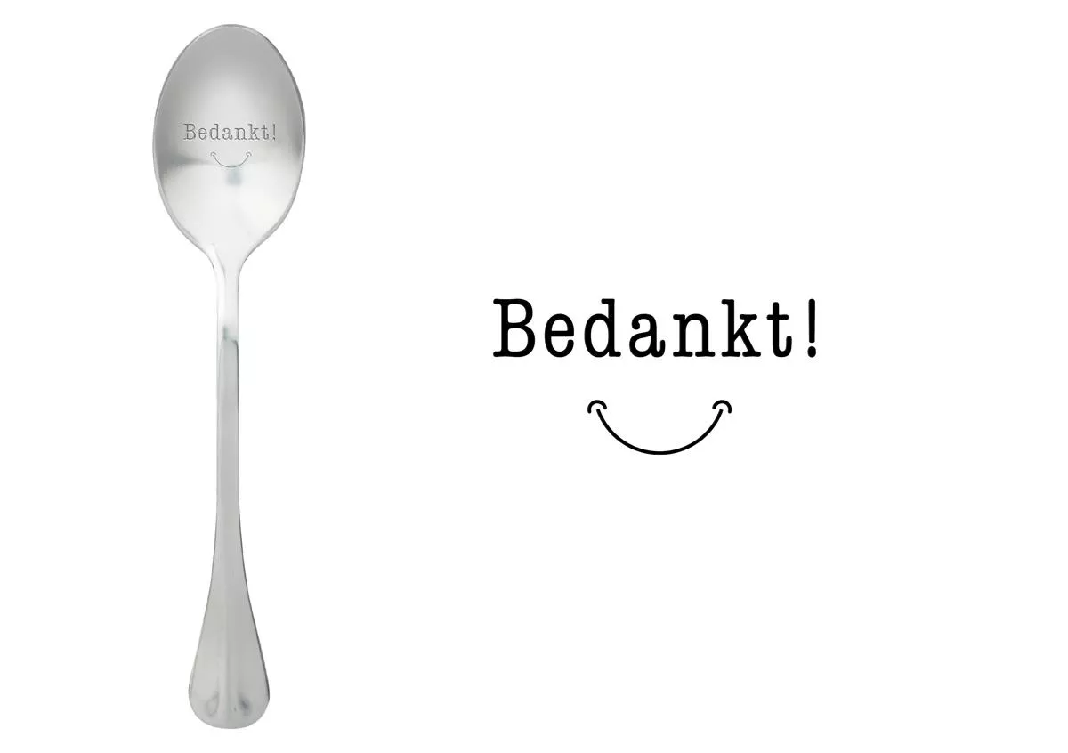 Tafellepel One Message 5894011 Bedankt