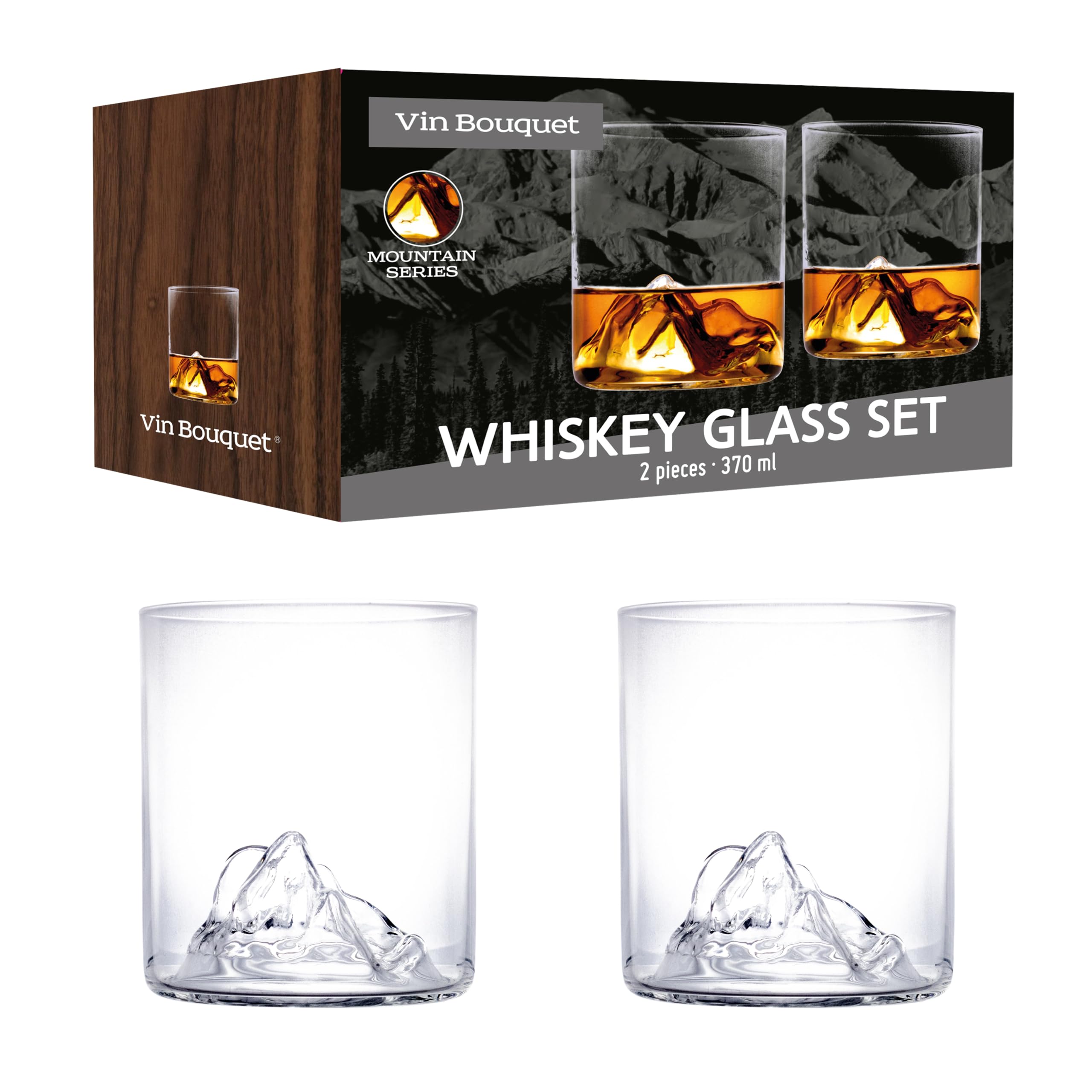 Whiskeyglas berg 2st - 370ml