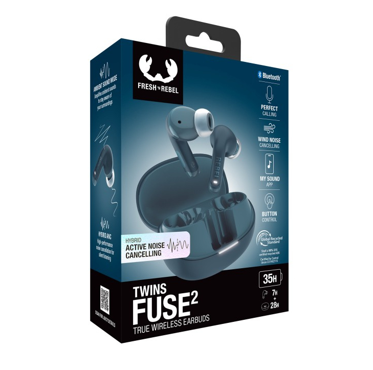 Oordopjes FRESH N REBEL Twins Fuse 2 steel blue