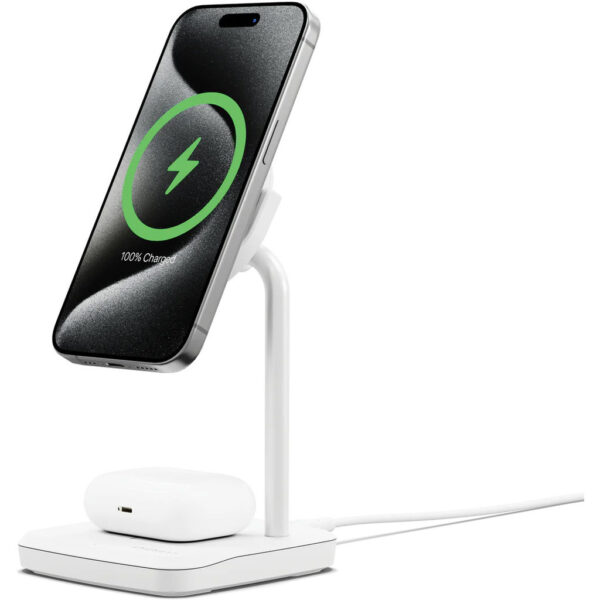 Cygnett Qi2 2 in 1 Wireless Chargebase Magsafe White