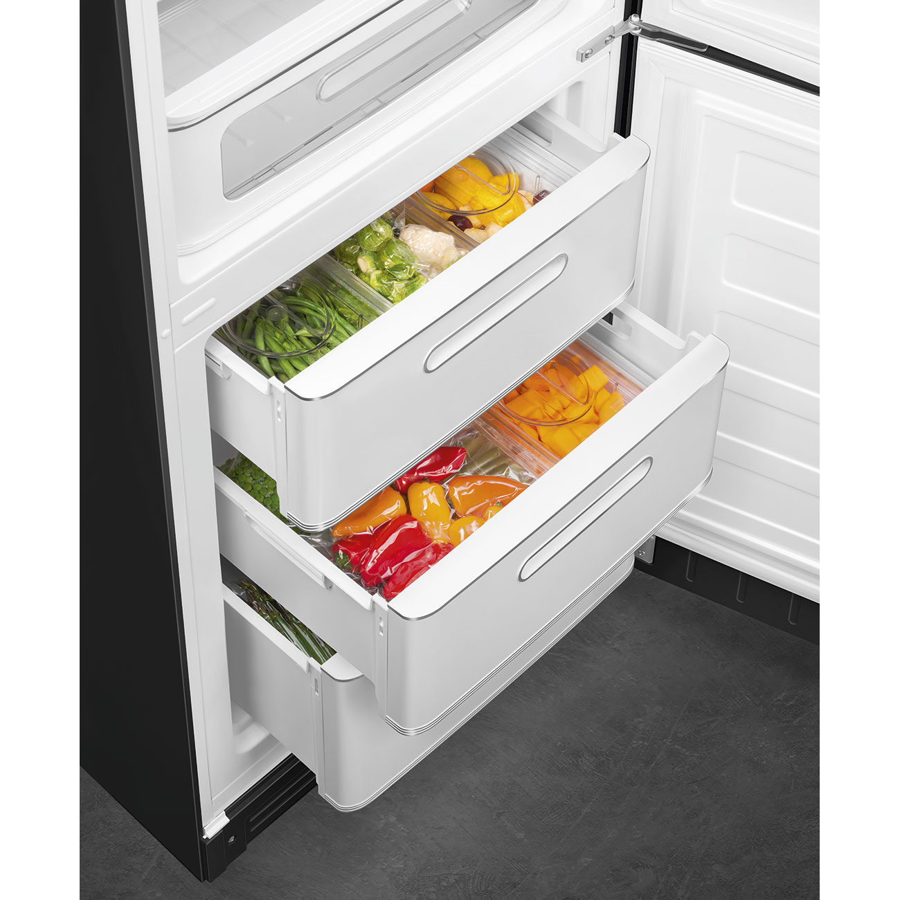 Smeg FAB32RBL5 réfrigérateur-congélateur Pose libre 331 L D Noir