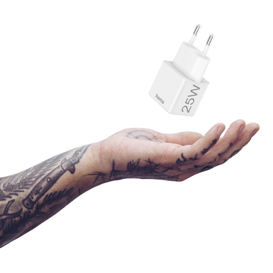 Hama Chargeur rapide, USB-C, PD/Qualcomm®, mini-chargeur, 25 W, blanc