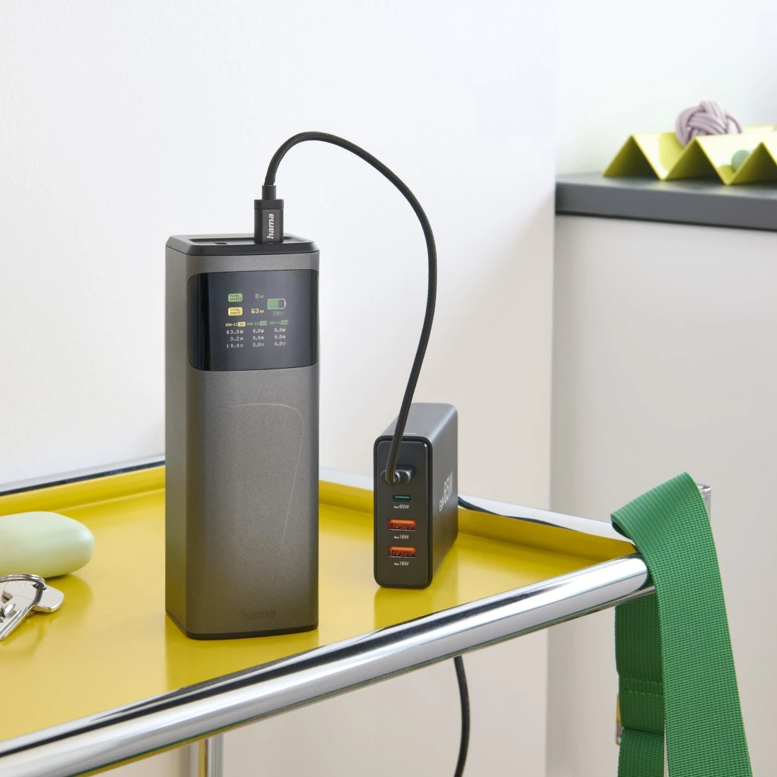 Hama Power Pack High Power, 150 W, 24000mAh, 2 USB-C, USB-A, chrge rapide