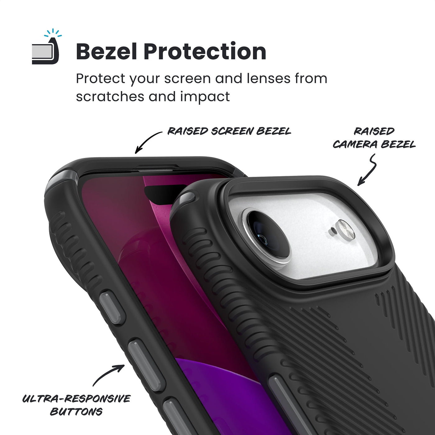 Speck Presidio2 Grip + MS Apple iPhone Air Black - with Microban