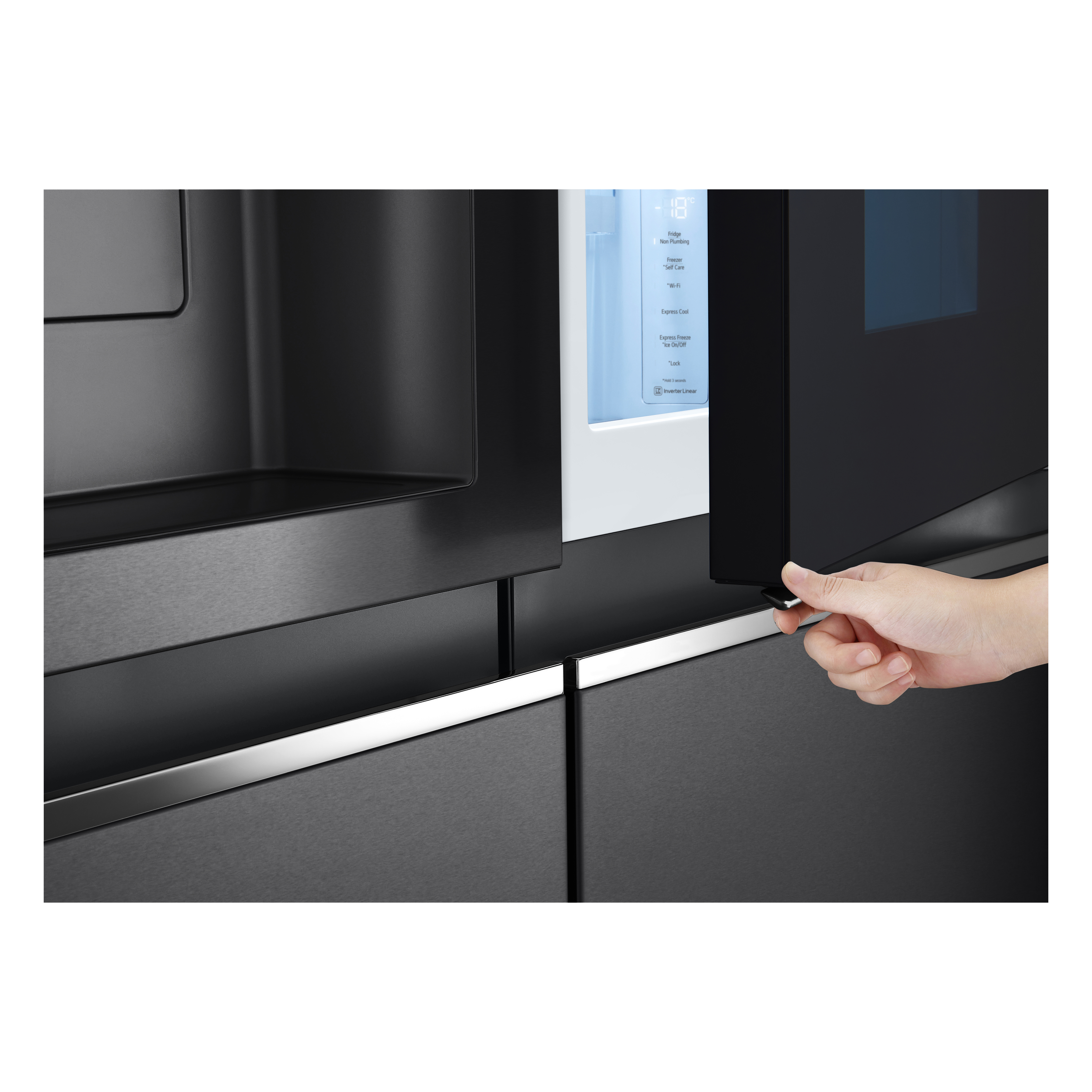 LG InstaView GSXV91MCAE frigo américain Pose libre 635 L E Noir